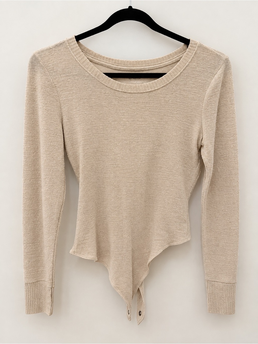 Abercrombie & Fitch Soft A&F Cozy Cream Long Sleeve Bodysuit Size Small